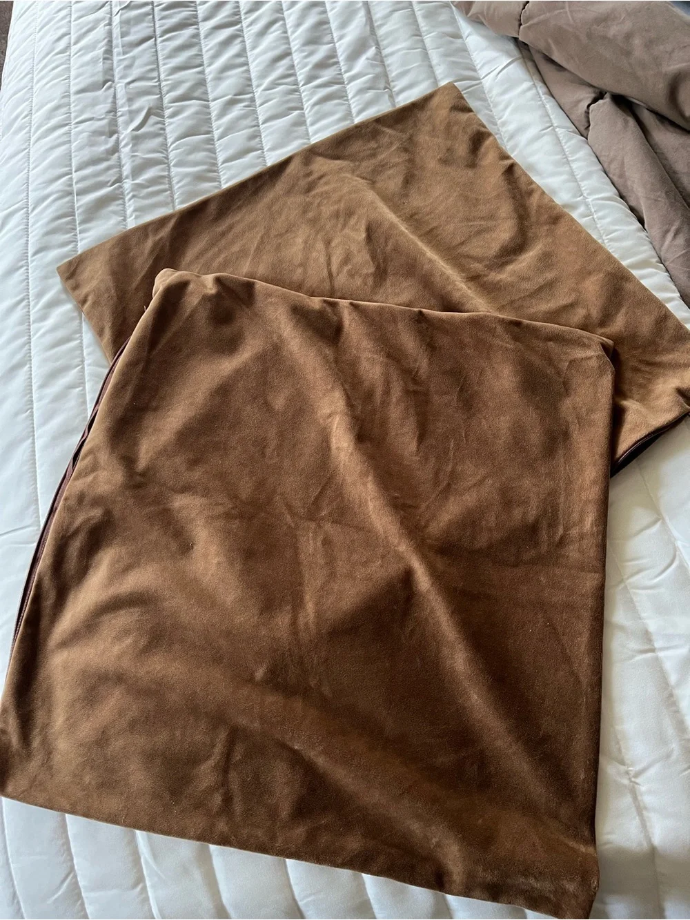 2 Cocoa Brown Pillow Covers 18x18
